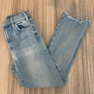 MOTHER Light Blue Distressed Jeans